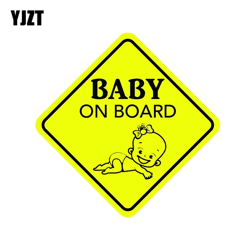 

YJZT 15.5CM*15.5CM BABY ON BOARD Warning Car Sticker PVC Decal 12-40379