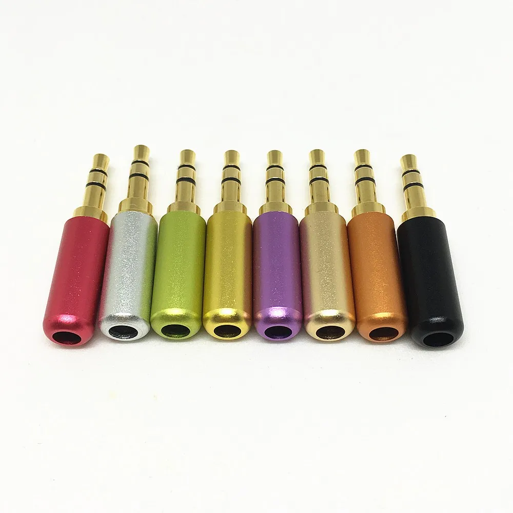 100Pcs 3.5mm 3Pole Male Plug Solder Stereo Audio Jack Gold-plated Earphone Adapter for DIY Repair | Обустройство дома