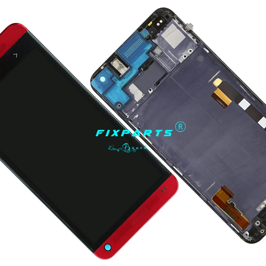 ЖК-экран для HTC One M7 LCD с сенсорным экраном дигитайзер Полная сборка + рамка