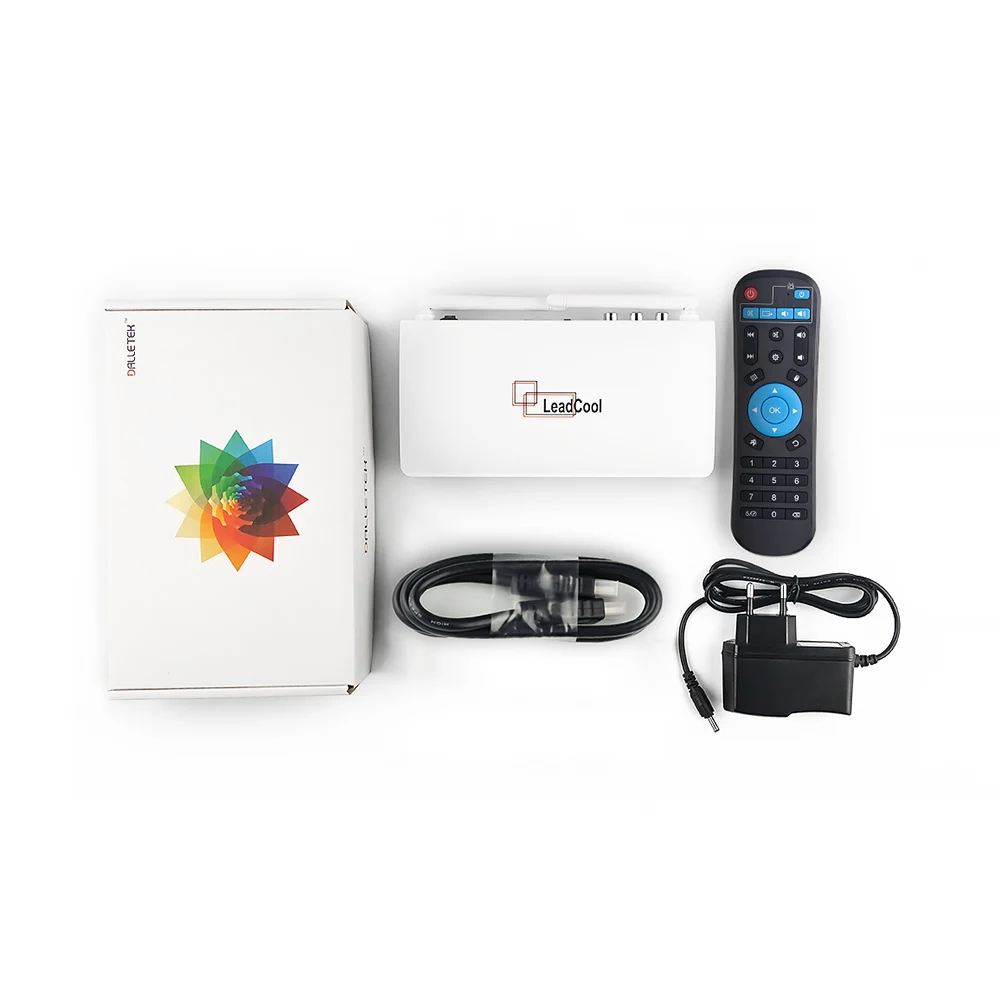 ТВ-приставка Leadcool QHD Smart TV Android 9 0 четырехъядерный процессор Amlogic S905W медиаплеер 4K 2 4