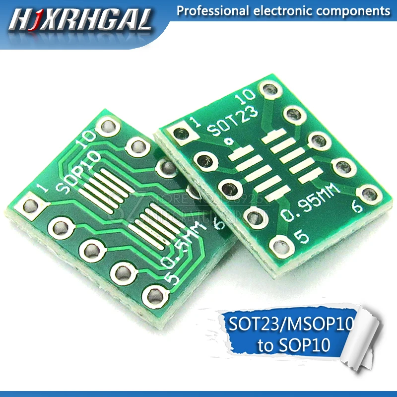 10 шт. SOT23 MSOP10 UMAX к DIP10 переносная плата DIP Pin шаг адаптер hjxrhgal | Электронные