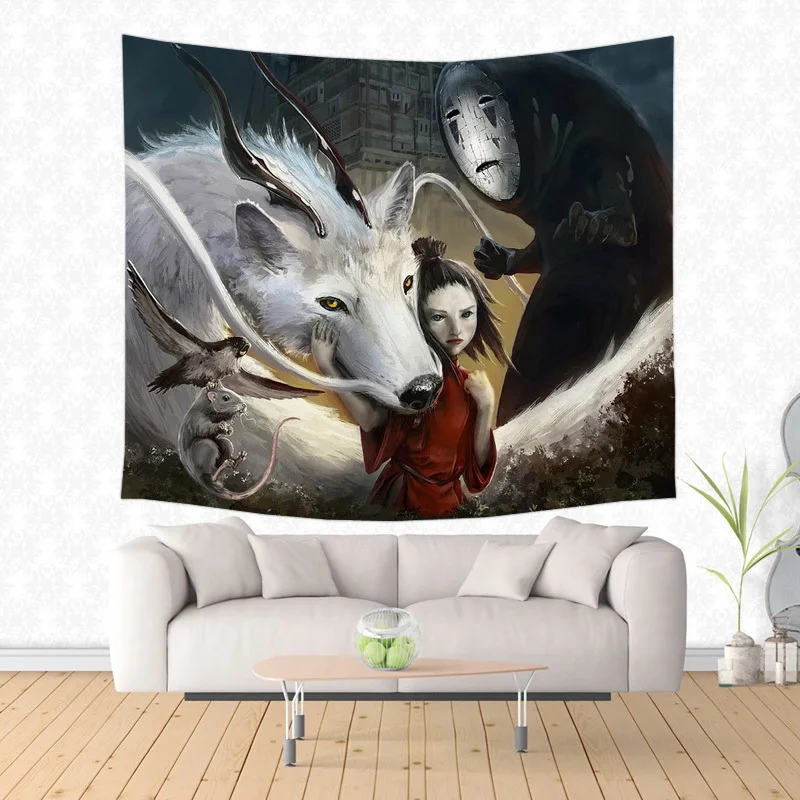 Гобелен с изображением животных домашний декоративный настенный коврик в стиле