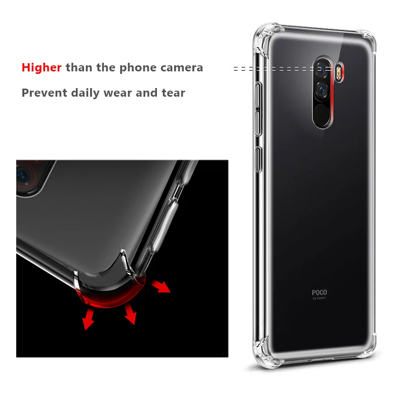 Прозрачный мягкий чехол для Xiaomi Mi 8 A2 Lite A1 Mix 3 2S Mi6 6X 5X Play силиконовый Pocophone F1 Mi8 SE |