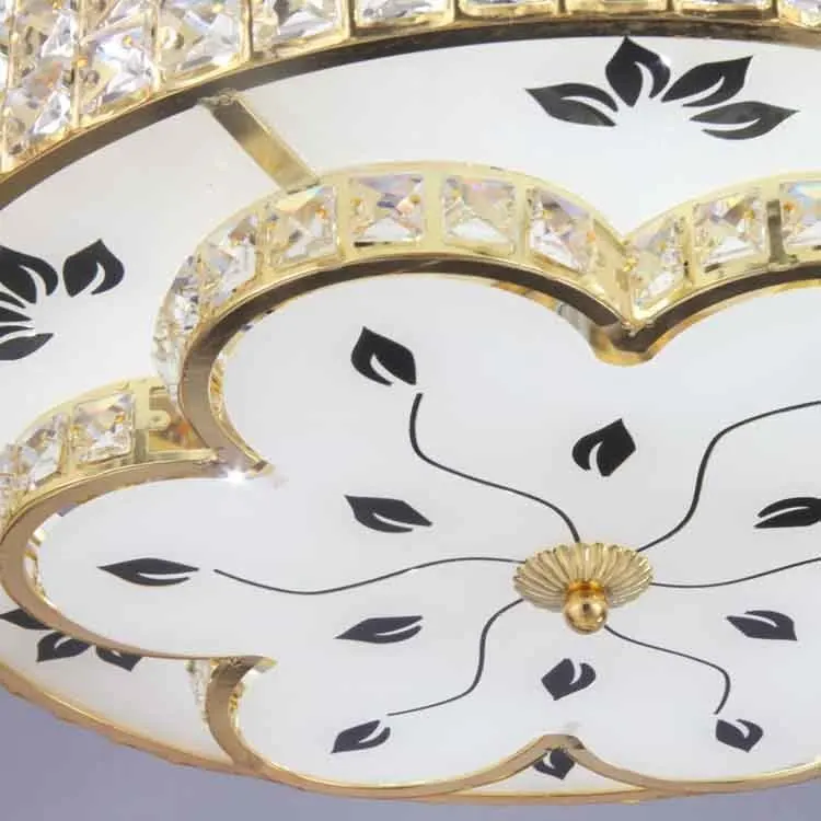 

Modern LED Luxury 52 inch Invisible Retractable Crystal Ceiling Fans With Lights Bedroom Folding Ceiling Fan Lamp Remote Control