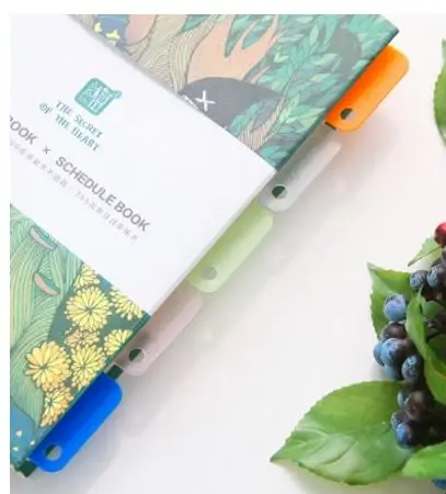 Маленькая книжка с цветным градиентом в форме листа ручным зажимом индекс