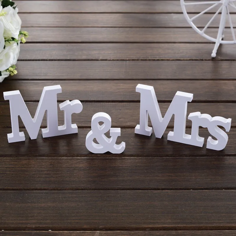 Свадебные украшения 3 шт./набор декор Mr & Mrs Mariage для дня рождения День Святого