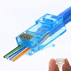 50100 шт. Rj45 разъем Cat5e Cat6 сетевой разъем неэкранированный 8Pin модульная UTP RJ45 вилки имеют отверстие HY1525