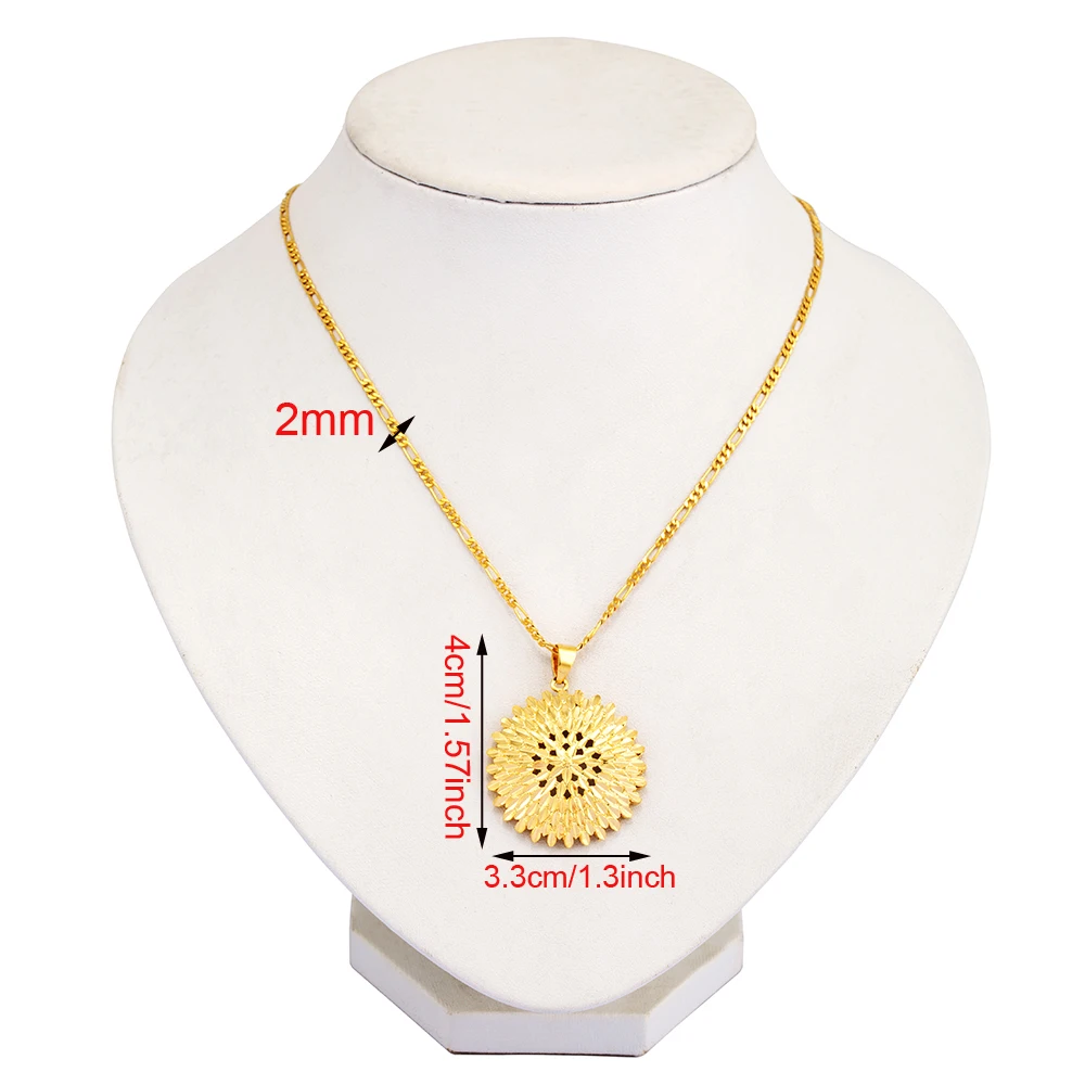 Ethlyn полые эфиопские золотые ожерелья и кулоны классические горки Habesha Шарм