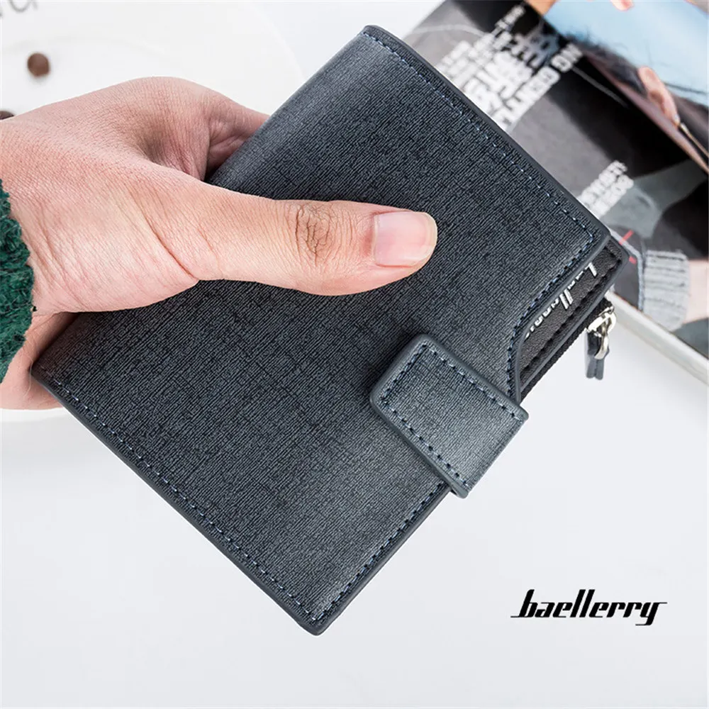 2018 Fashion Men wallets Short and large capacity mens wallet male money purses Soft Card Case classic soild pattern designer | Багаж и