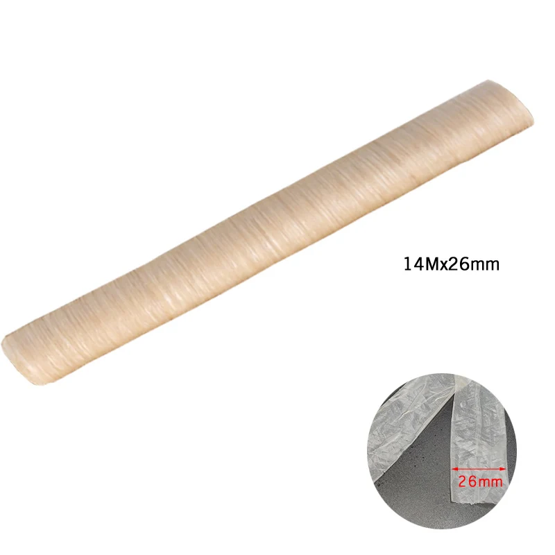 14Mx26mm Пищевая 1lbs наполнение мясных трубок 1,5 см 1,9 см наполнение колбасы ручная работа трубка для приготовления колбасы с основанием 5,7 см 14 м x 26 мм коллагеновый корпус - Цвет: 14Mx26mm