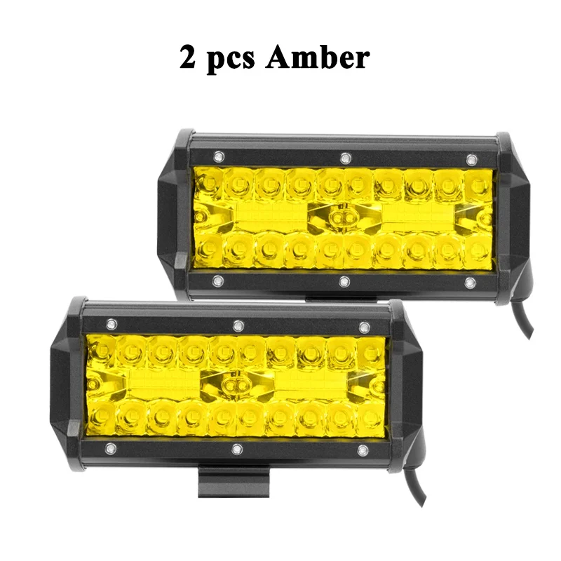 2pcs amber VISORAK " 120 Вт внедорожный светодиодный рабочий светильник, янтарный светодиодный противотуманный светильник для внедорожника 4x4 4WD, внедорожника, вездехода, трактора, грузовика, светодиодный светильник для вождения - Цвет: 2pcs amber