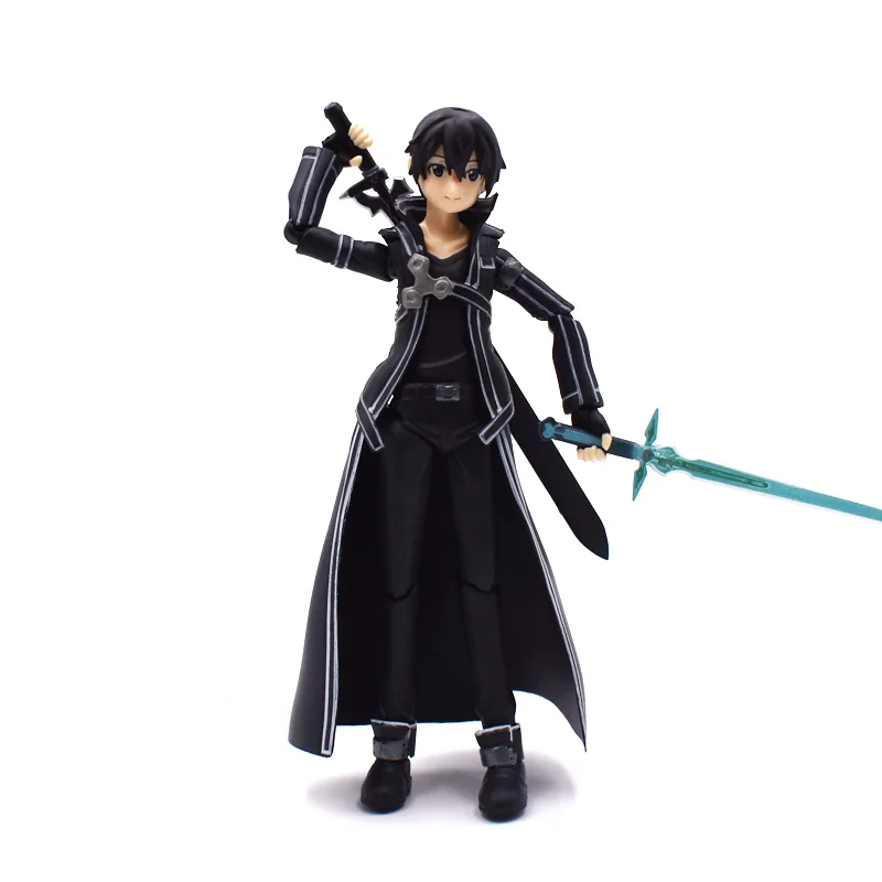 Аниме Меч Книги по искусству Интернет САО Kirito фигурку игрушки 15 см Kirigaya Kazuto Figma ПВХ фигурку Коллекционная модель игрушки 3 лицо