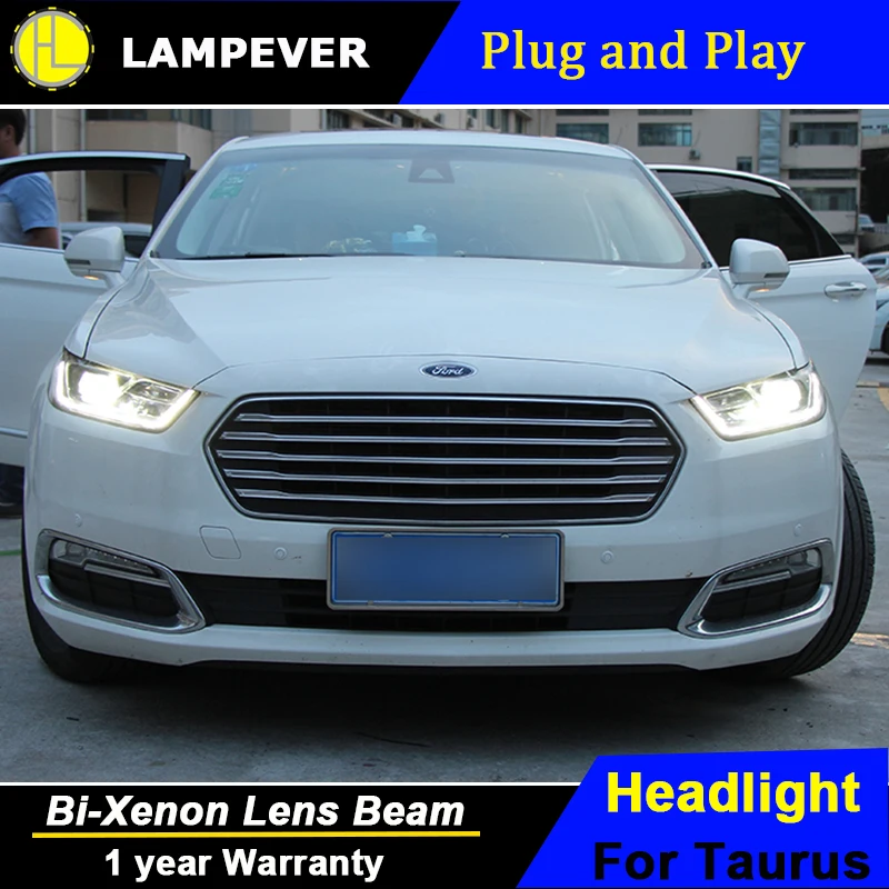 Фары Lampever для Ford Taurus 2015 2016 2017 фары светодиодные линзы ДХО двойной луч