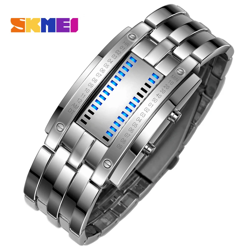 SKMEI 0926 модные креативные мужские часы люксовый бренд цифровой светодиодный