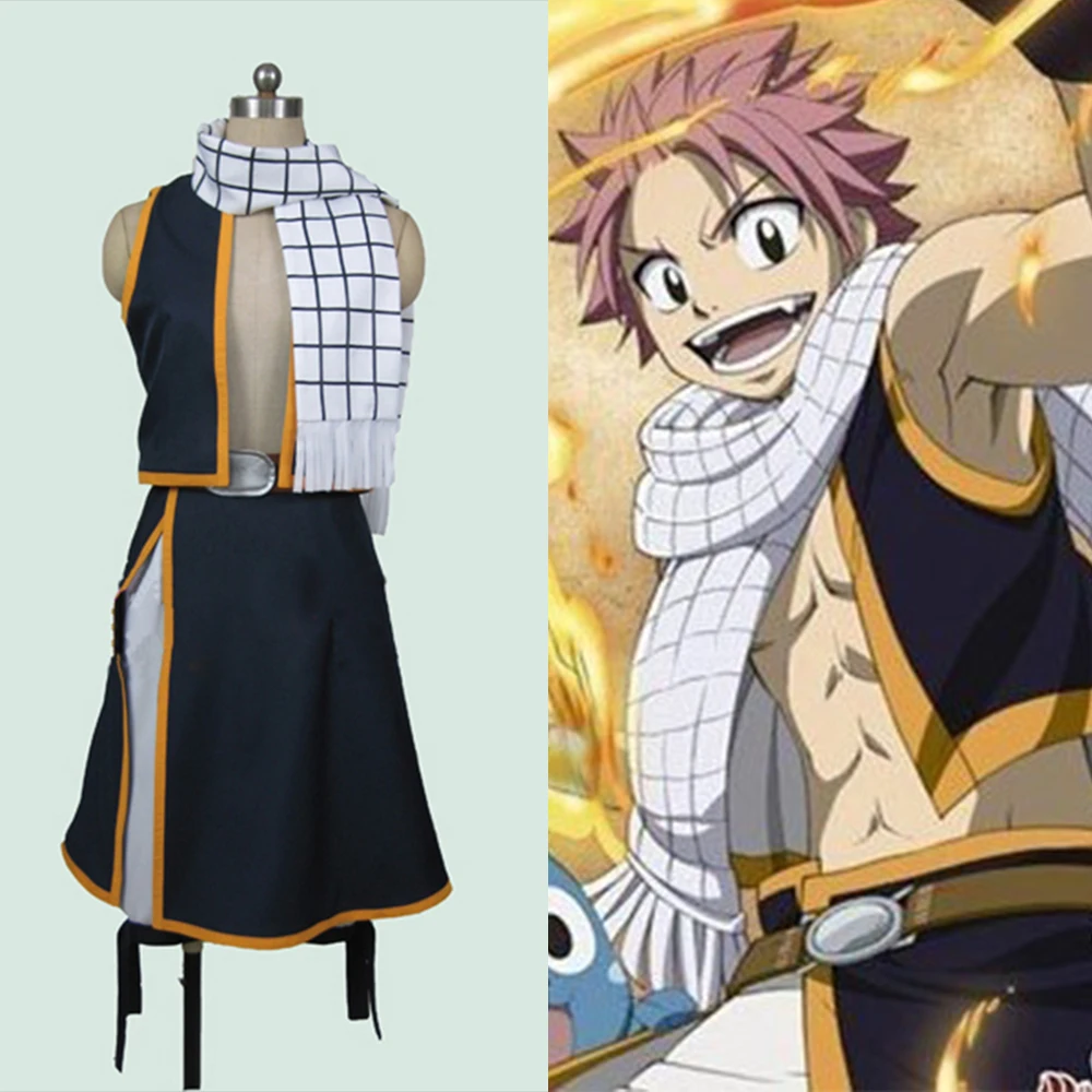 

Fairy Tail Natsu Dragneel Cosplay Costume For Women Men full set costume