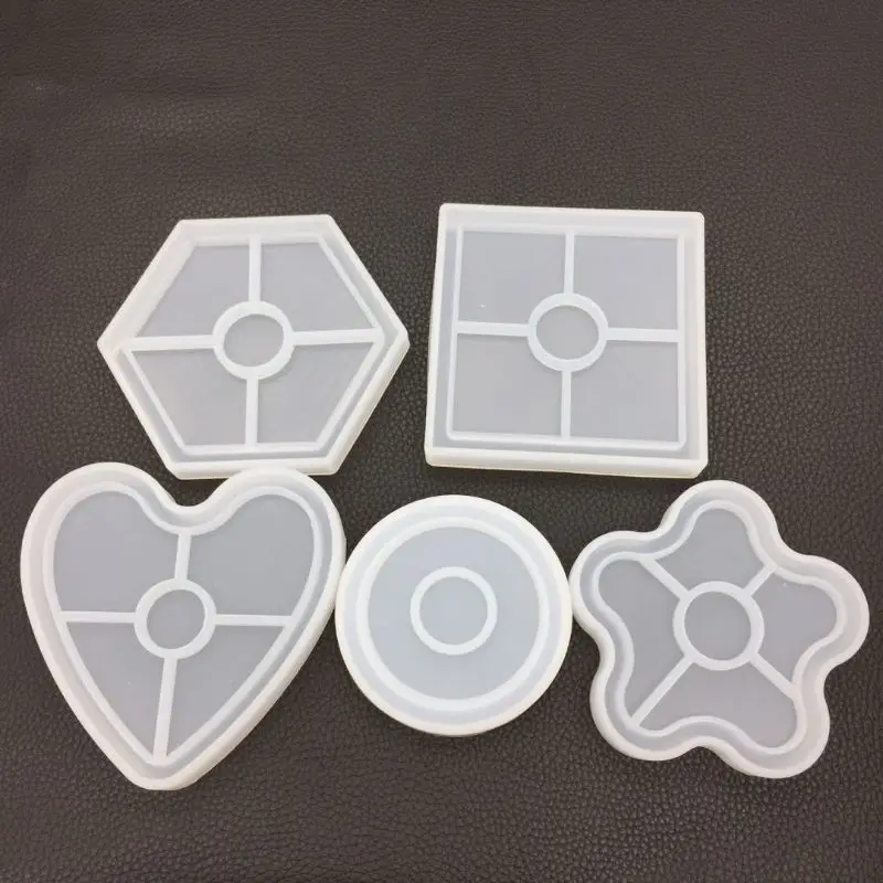 Силиконовая форма diy Кубок Pad Коврик для чашки для воды держатель эпоксидной Изделия из смолы формы украшения ручной работы Jewelry подарки в форме цветов геометрический