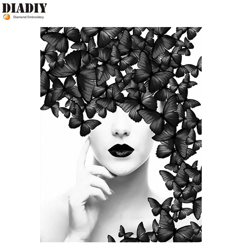 DIADIY 5D алмазная живопись наборы для вышивки крестиком вышивка сделай сам черная