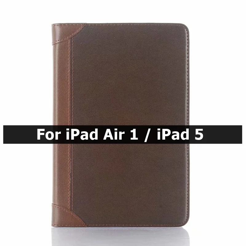 Brown A Чехол для iPad Air 1 Air 2 5th 6, iPad 9,7, Чехол для iPad Pro, смарт-кожаный чехол с подставкой для карт, чехол kimTHmall - Цвет: Brown A
