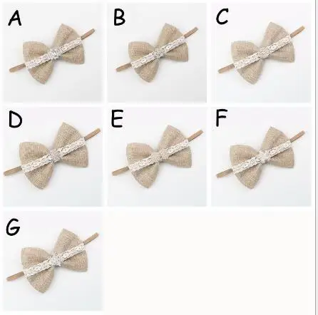 2017 аксессуары для волос новорожденных повязка на голову с бантом из льна