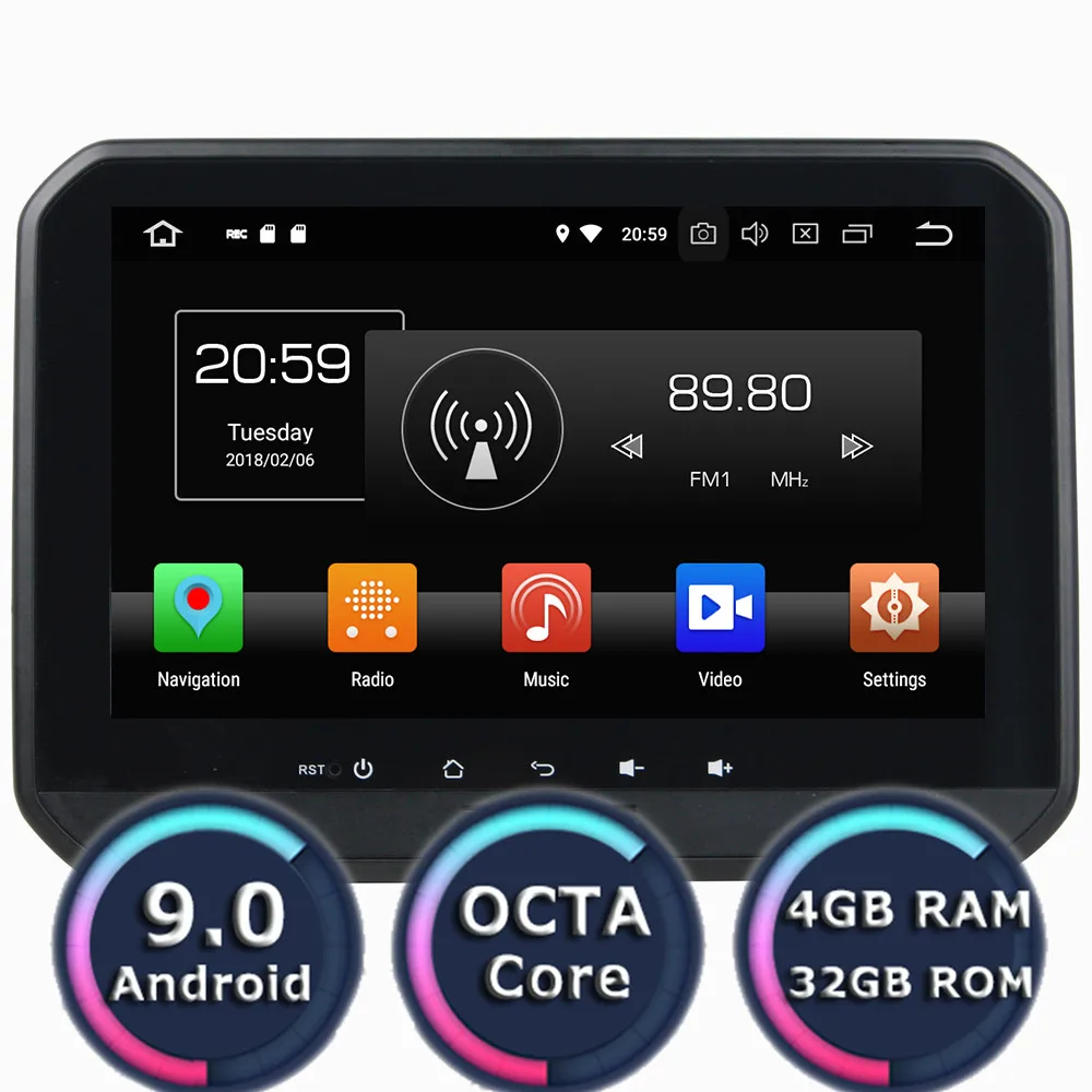 Roadlover Android 9 0 автомобильный мультимедийный плеер радио для Suzuki Ignis 2017 Стерео GPS