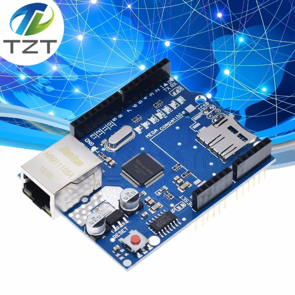 Экран Ethernet экран W5100 R3 UNO Mega 2560 1280 328 UNR макетная плата для arduino|development board|ethernet shielduno r3