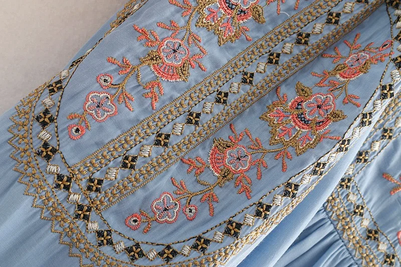 Блузка VOGUEIN женская с длинным рукавом и цветочной вышивкой|Блузки| |