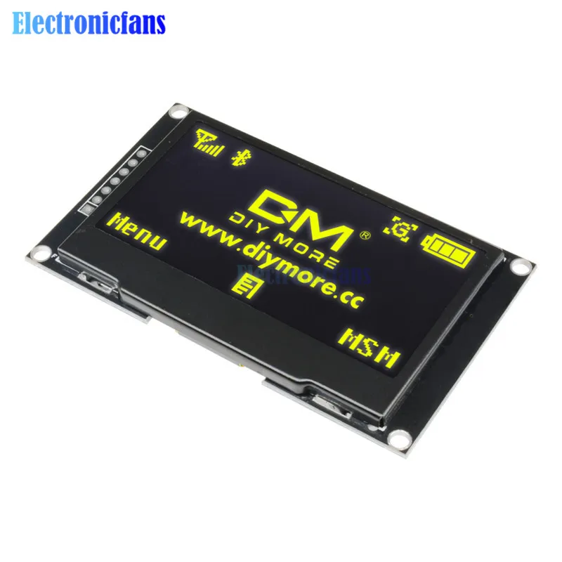 Diymore желтый 2,4" 2,42 дюймов ЖК-экран 128x64 OLED дисплей модуль IIC IEC SPI серийный 12864 OLED дисплей для C51 STM32 SPD0301