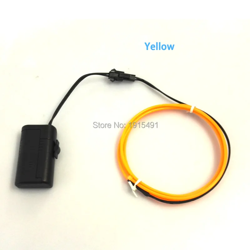 

1.5V Inverter 1Meter Handmade Yellow 2.3mm EL Cable Rope Neon Led Strip for Halloween Christmas Decoration