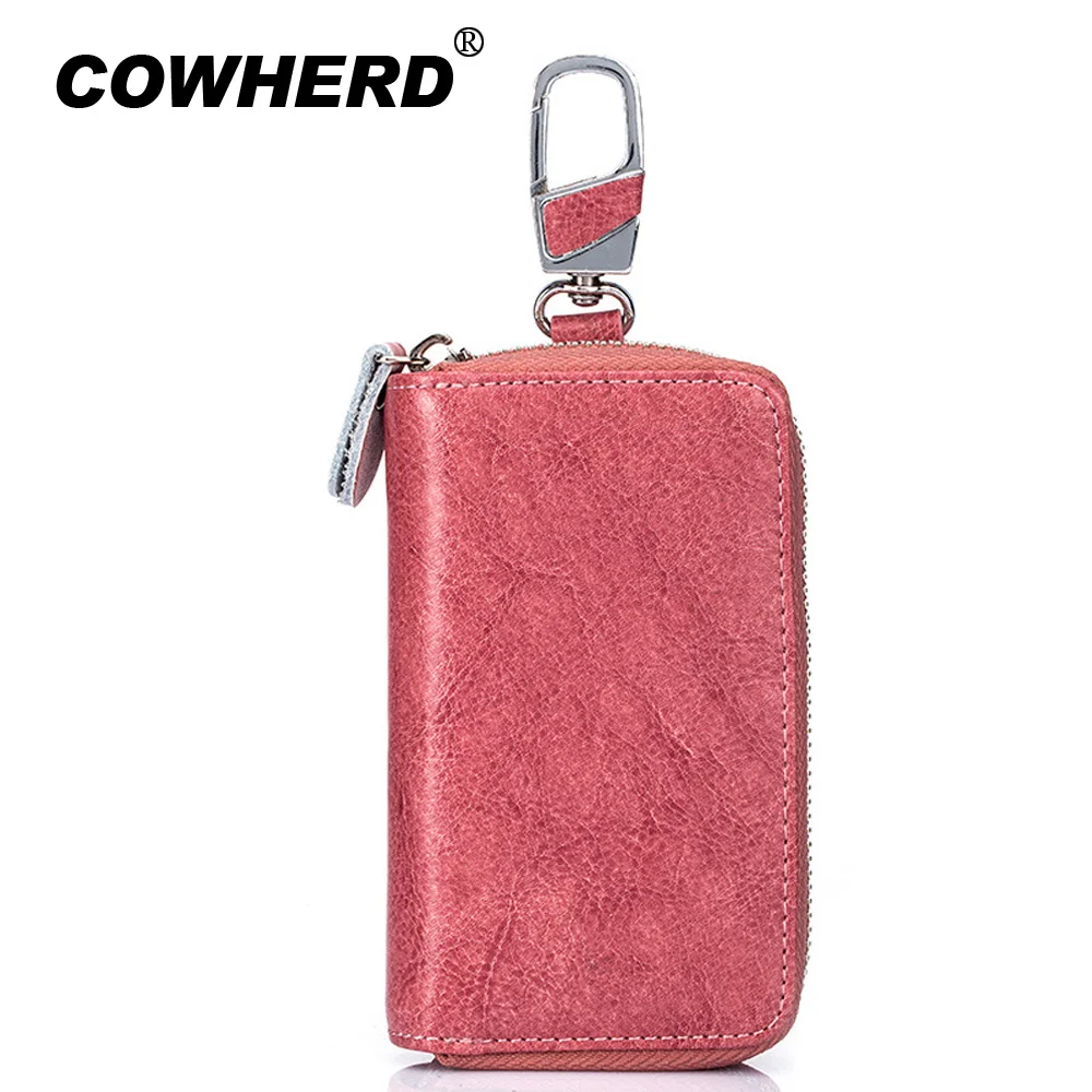 Бумажники для ключей COWHERD из натуральной кожи мужские держатели ключница
