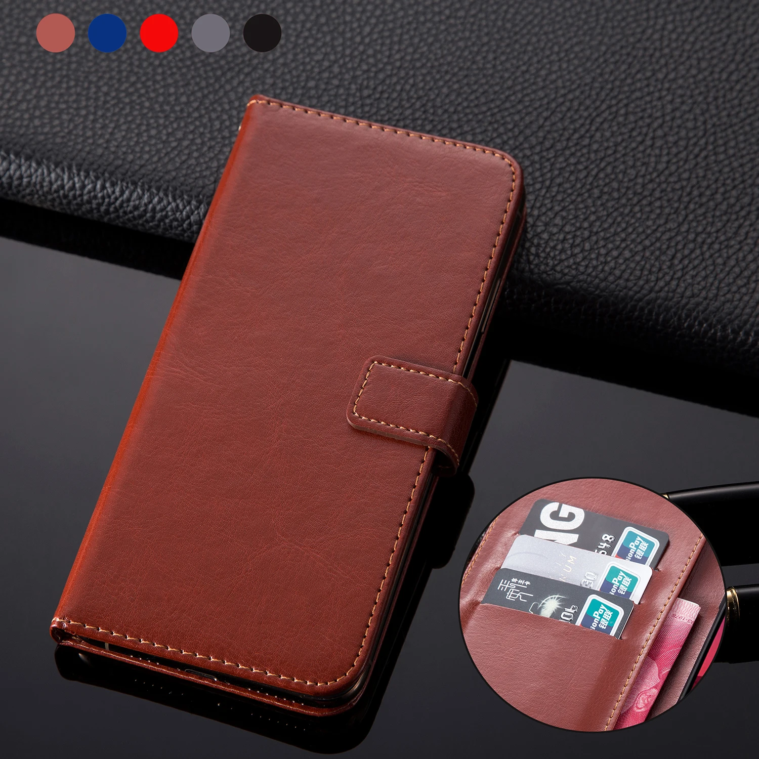 Кожаный чехол книжка для Meizu M8 Lite M5S M3S M3 mini M6 M5 Note 8 6 5 3|Бамперы| |