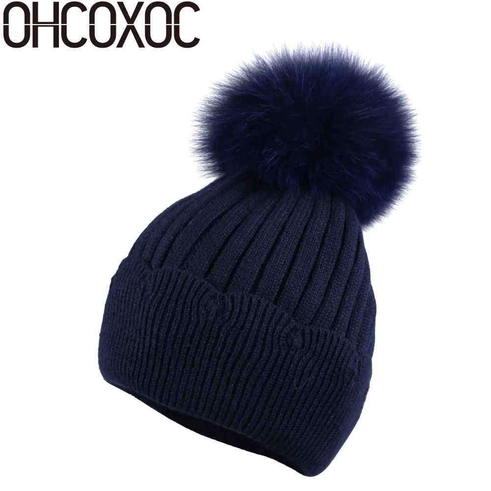 Новые женские шапки OHCOXOC из натурального Лисьего меха | Аксессуары для одежды