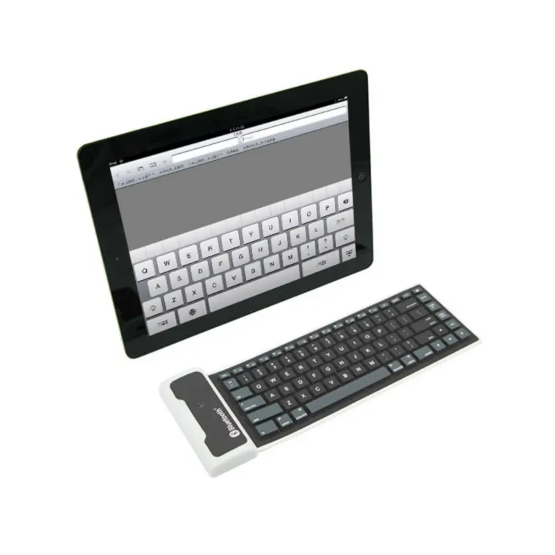 Силиконовая Беспроводная Bluetooth клавиатура для Apple iPad air Mini 2 3 4 Высококачественная