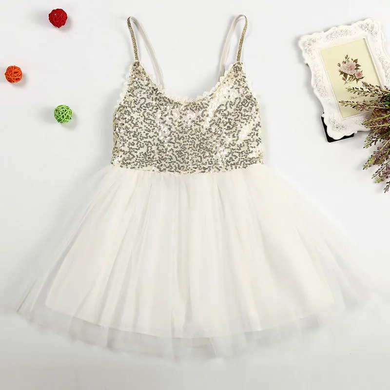 Hot Pink Girls V-Neck Sling Tutu Dress Kids Lace Sequin Gauze Party Baby Satin Bling Top with Glitter Tulle Stitching | Детская одежда