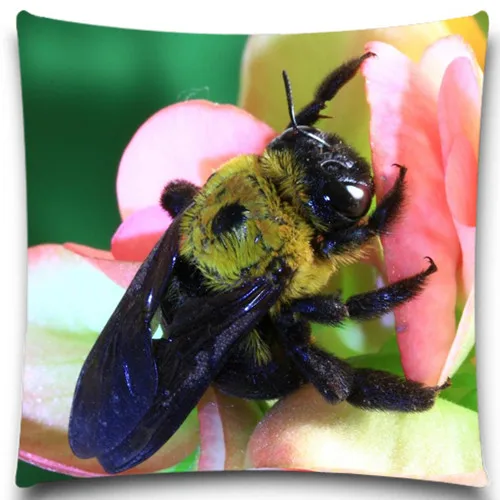 Наволочка с Пчелой насекомыми хлопковая Полиэстеровая подушка чехол для дивана