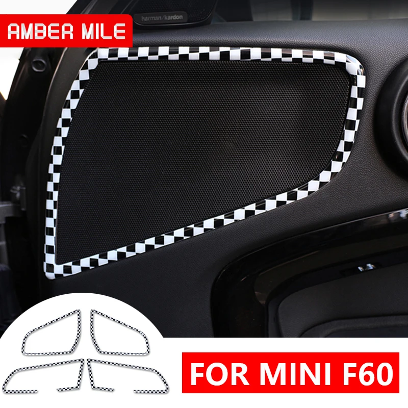 

AMBERMILE for Mini Cooper Countryman F60 Accessories Mini F60 Countryman Mini F60 Interior Trim Door Audio Speaker Frame Strip