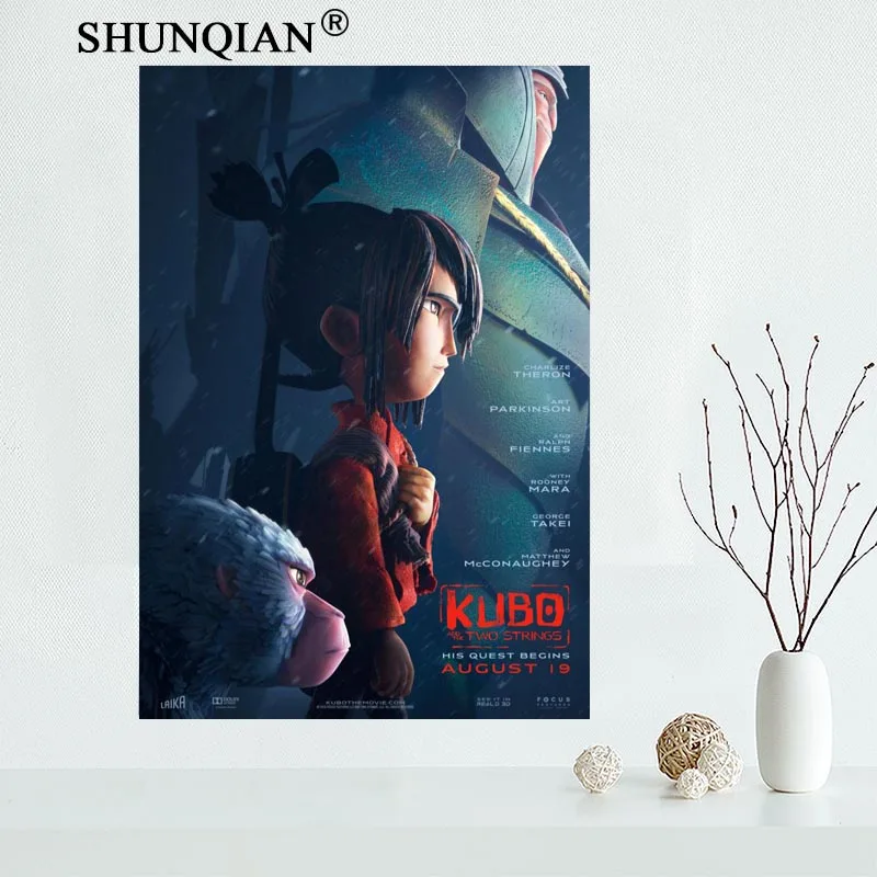 Новый плакат Kubo и the Two string индивидуальный холщовый искусство ткань настенный