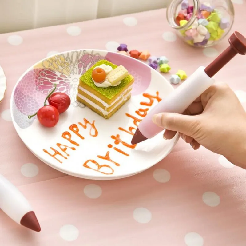 Кондитерский Крем Шприц для украшения шоколада Силиконовая пластина ручка