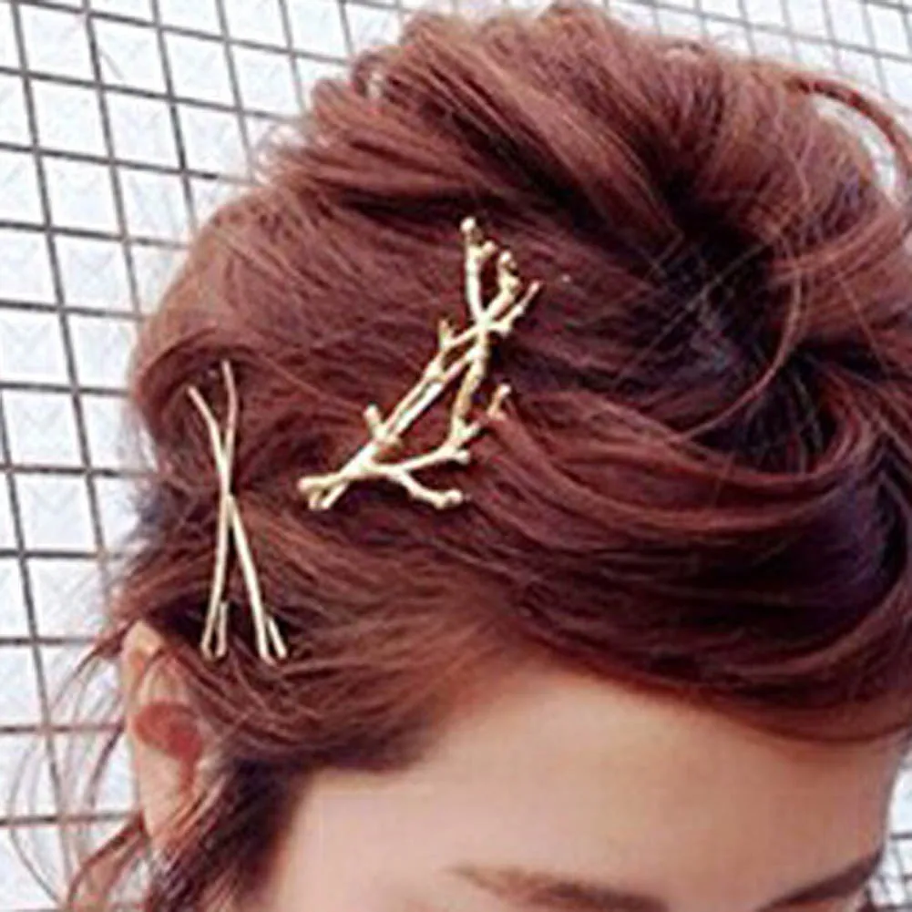South Korea Jewelry Sianmei Alloy Side Clamping Clip Branches Antlers Fashion Personality Princess Hairpin | Украшения и