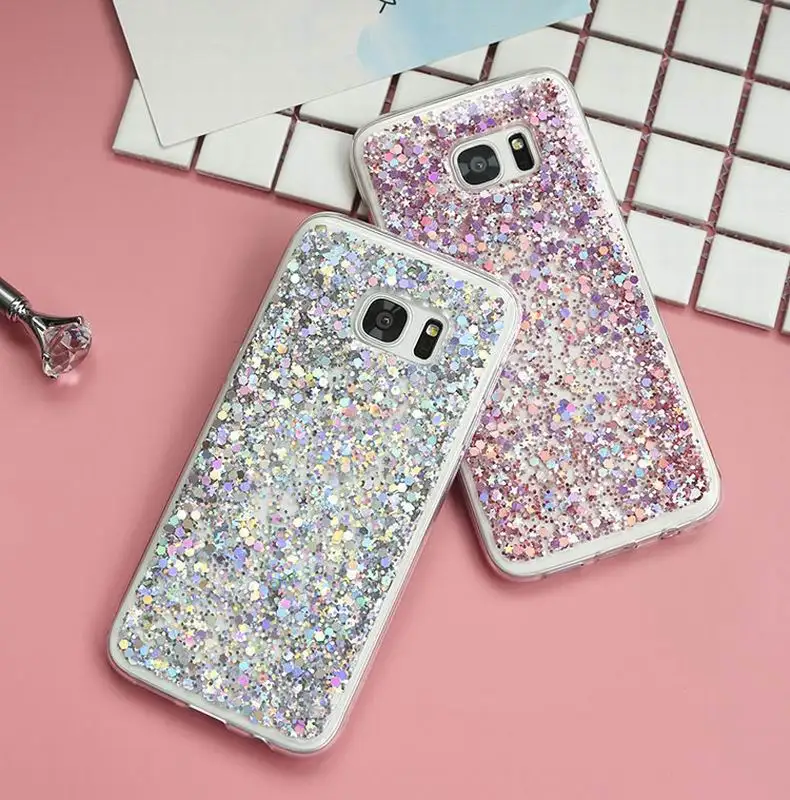 Fashion Bling Sparkle Glitter Soft Case For iPhone 5S SE X 8 7 6 6S Plus Samsung S9 S8 S7 Note8 A3 A5 A7 J3 J5 J7 2017 |