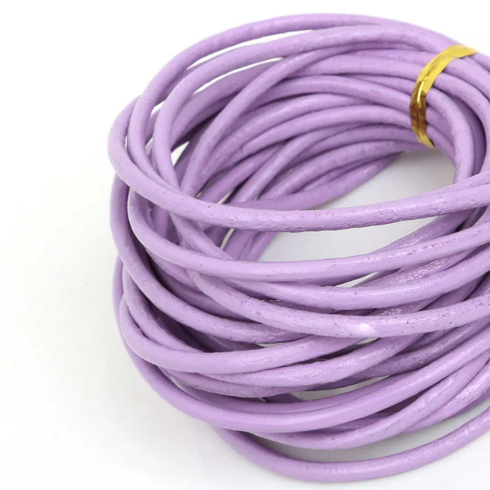 5meter/lot 3mm Genuine Leather Cord Beading Wire Round Thread String Strap Necklace Rope For DIY Jewelry Findings - купить по