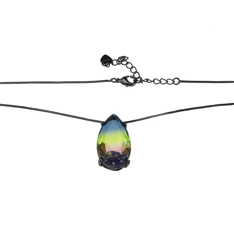 Новый дизайн Лидер продаж Золотая/черная медная подвеска в форме капли воды с