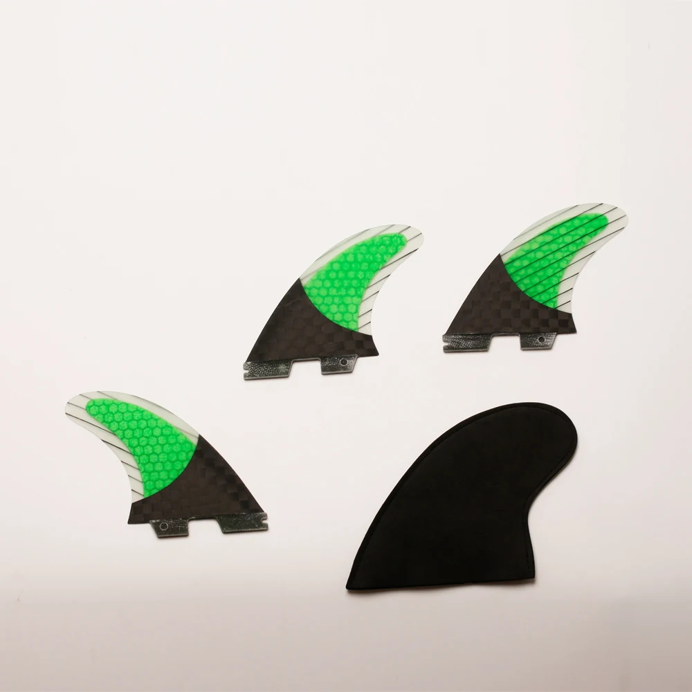 Новый углеродное волокно соты fcs II плавники зеленый доски для серфинга quilhas surf