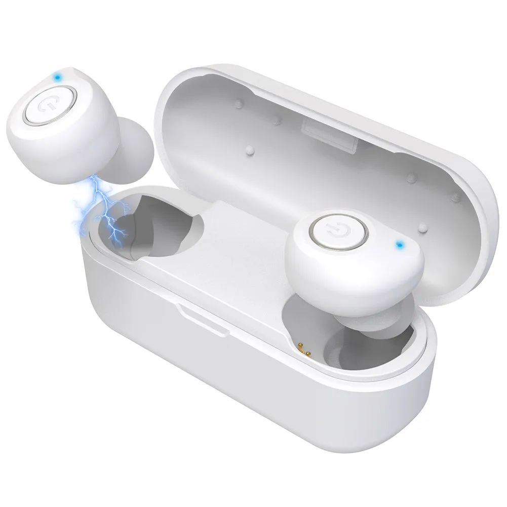 TWS V11 настоящие беспроводные наушники Bluetooth 5,0 водонепроницаемые стерео наушники с глубоким басом CVC8.0 наушники с шумоподавлением - Цвет: white