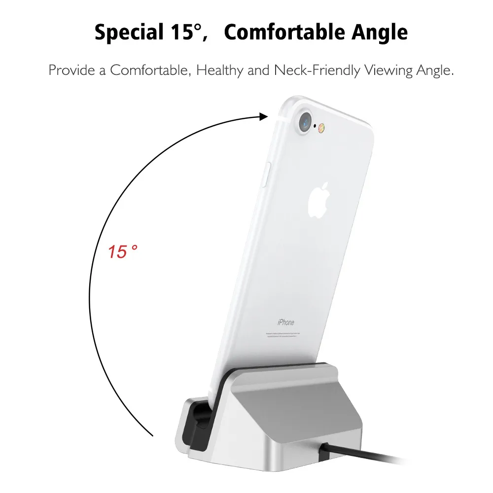 RAXFLY настольная зарядная подставка держатель база для iPhone 7 6S 6 Plus 5 5S SE Зарядное