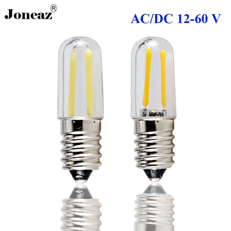 2X ampoule Светодиодная лампа накаливания E14 12V 24V 36V 43V AC DC bombilla 1W lampadine для холодильника