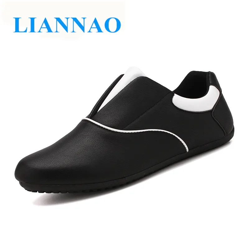 Spring Summer Men Casual Shoes Fashion Soft Leather Surface Mens Loafers Moccasins Slip-On Flats Man Driving | Обувь