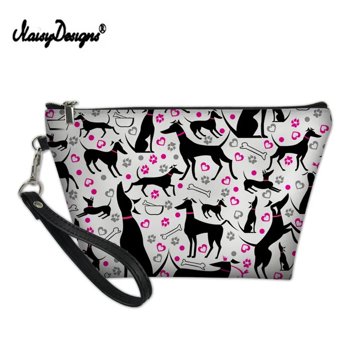 Светло-серый Женская косметичка Dot Greyhound Dog, дорожная косметичка, модная женская косметичка, косметичка, несессер, косметичка, органайзер, чехол, клатч - Цвет: Светло-серый