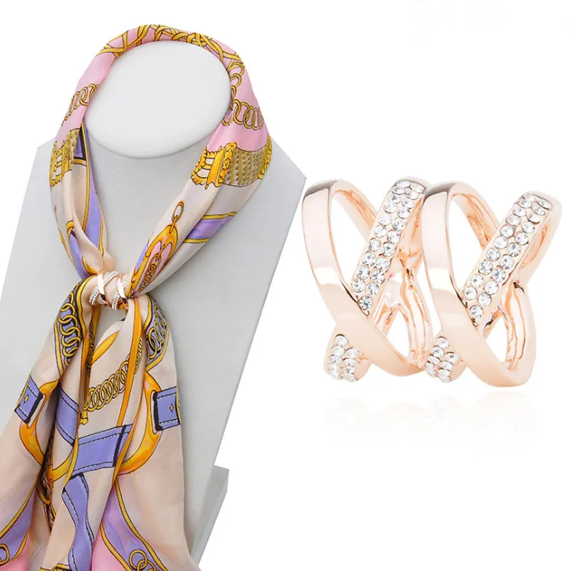 Новое поступление 2019 модная женская пряжка с перекрестными кристаллами для