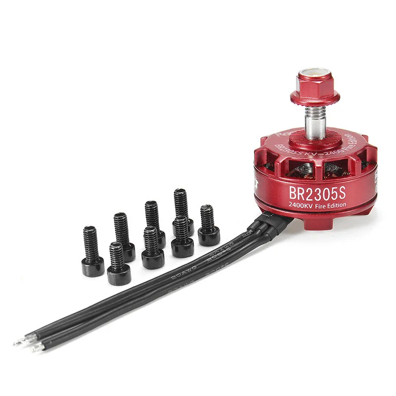Original Racerstar 2305 BR2305S Fire Edition 2400KV 2-5S Brushless Motor For X210 X220 250 300 Racing Frame | Игрушки и хобби