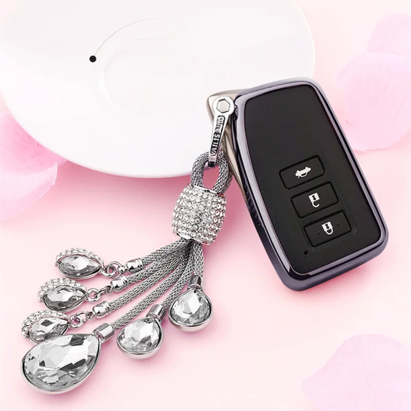 A-black keyring Мягкий чехол для ключей из ТПУ для Lexus NX GS RX IS ES GX LX RC 200 250 350 LS 450H 300H автомобильный защитный брелок для ключей - Название цвета: A-black keyring